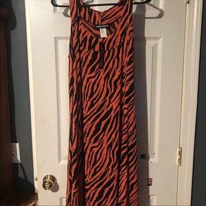 New orange with strip dress